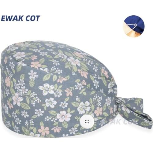 Wholesale pharmacist Working Hats surgery cap Nurse hat dentist dust cap adjustable laboratory work hat Beauty Salon Baotou cap