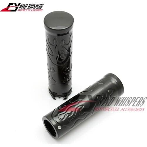 2 Colours 7/8' 22mm flame modified handlebar grips For Yamaha XV125 250 400 Virago Honda MSX125 Triumph all Street Racing