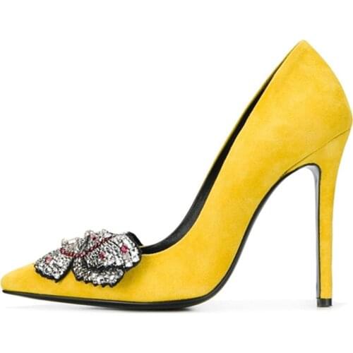 SHOOEGLE Suede Pumps