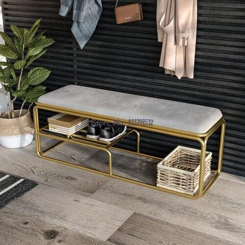 Nordic light luxury multifunctional porch entrance shoe cabinet shoe changing stool home entrance integrated creative storage mo