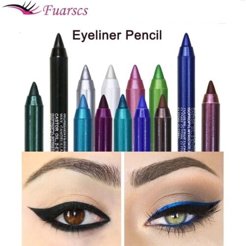 6 Color Long-lasting Eyeliner Pencil Waterproof Pigment Green Brown eyeliner Pen Women Color Eye Makeup Cosmetics Color Eyeliner
