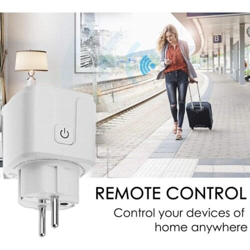 16A Smart WIFI Plug Adaptor Convenient Remotely APP Voice Control Power Monitor EU Standard Socket Work With Alexa Google Home