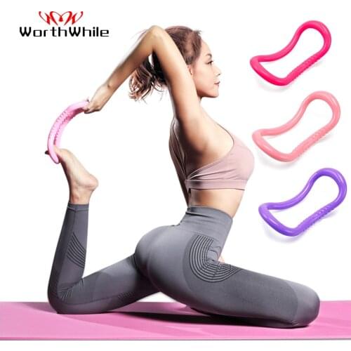 WorthWhile Yoga Magic Circle Gym Fitness Ring Loop Waist Shoulder Shape Pilates Bodybuilding Home Exercise Training Accessories