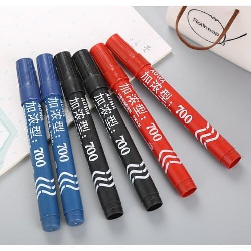 1 Pcs Plus Thick Oily Marker Pen Head Pen Logistics Signature Mark Pen Factory Black