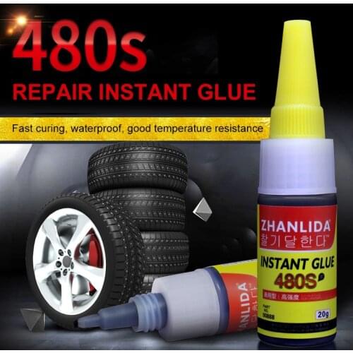 30ml 480S Car Rubber Repair Tire Glue Curing Super Glue Car Adhesives Tire Repair Glue Sealers Super Caulk Tire Repair Tools