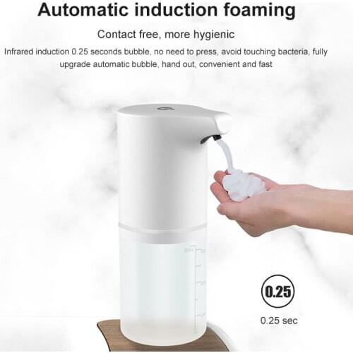 350ml Automatic Induction Soap Dispenser Smart Infrared Induction Touchless Foam Hand Washer Kitchen Bathroom Accessories