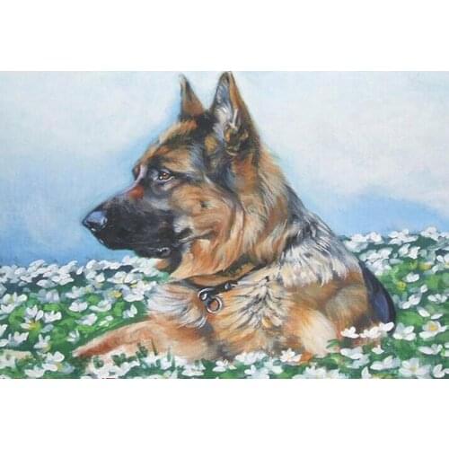 5d diy Diamond painting full square round drill German Shepherd Dogs Pet Cross stitch Diamond Embroidery Bedroom Decoration DF14