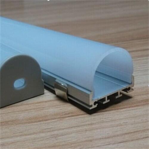 Free Shipping 2M/PCS 48M/LOT Hot Sale Suspended Hanging installation clear or milky diffused cover round LED aluminum profile