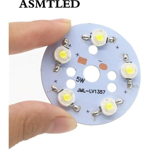 1Pcs 3W 5W 7W High Power Chip Warm white light Bead Emitter LED Bulb Diodes Lamp Beads with 23mm 30mm 48mm PCB Platine Heatsink