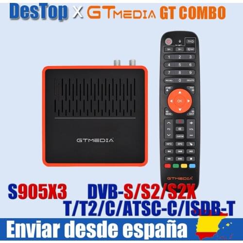 2021Newest GTMedia Satellite Receiver GT Combo Amlogic S905X3 2GB16GB 2.4G/5G WiFi DVB-S/S2/S2X+T/T2/Cable/ISDBT Set-Top Box