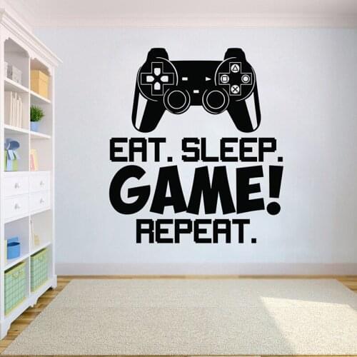 Game Controler Wall Sticker Lettering Games Wall Decal Wall Art Single-piece Package Modern PVC Characters D1002