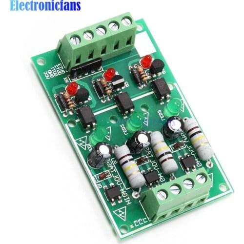3 Channel Optocoupler Isolation Module AC 220V Isolated Board Testing Module No PCB Holder AC Detection Module