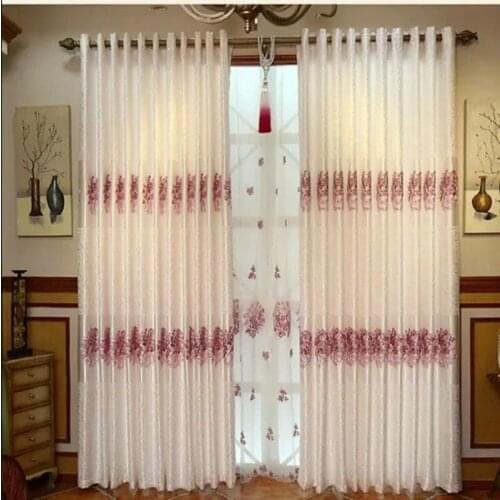 COLORFUL KING Wedding Decoration Pink Embroidered Modern Minimalist Curtains For Living Room Kitchen Bedroom Blackout Cortina