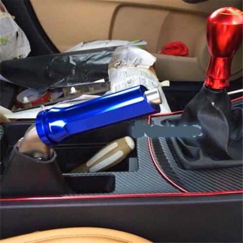 Metal Anto Car Hand Brake Gear Grip Sleeve Handles Handbrake Lever Cover Blue Black Red Silver Colors