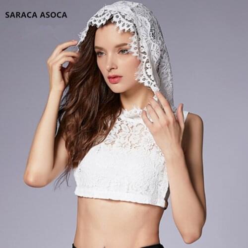 Fashion Lace Hooded Black Fake Collar For Girls All Match Drawstring Sweater White Detachable Collars Women A355