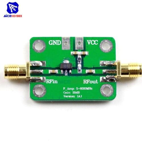 LNA 5 -6000MHz Amplifier Module Gain 20dB RF Wide Band Low Noise Amplifier Board 5M -6GHz