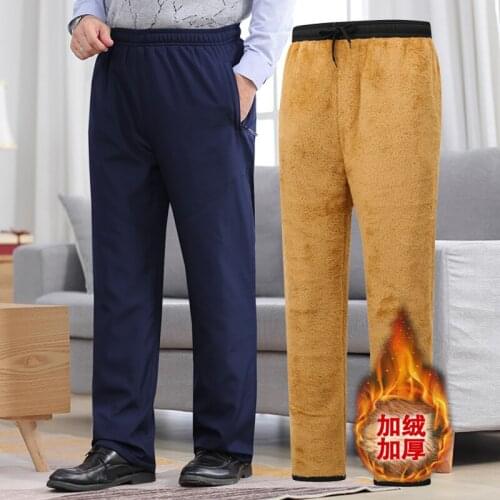 Mens Lamb Wool Sweatpants Winter Pants Joggers Sweatpants Men Casual Thickened Lamb Wool Comfortable Warm Trousers Man Pants