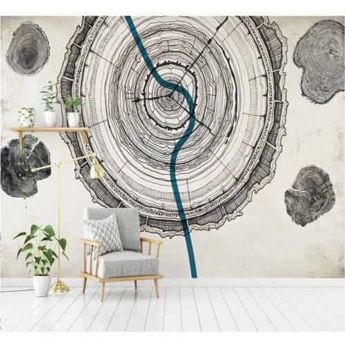 Xuesu Nordic style wood texture simple modern living room bedroom wallpaper custom mural 8D waterproof wall cloth