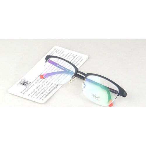 SHINU Mens glasses pure titanium glasses frame for men full frame half frame eyeglasses for prescription glasses
