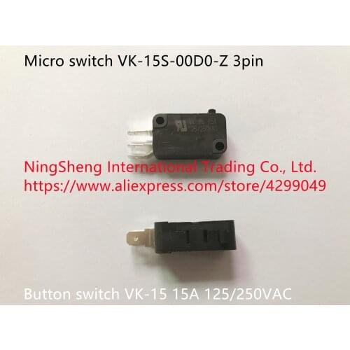 Original new 100% import micro switch button switch 3pin VK-15S-00D0-Z VK-15 15A 125/250VAC