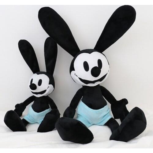 40/55cm Oswald Doll Plush Toy Black Rabbit Plushies Anime Oswald the Lucky Rabbit Appease Doll Birthday Gifts For Kids Girl