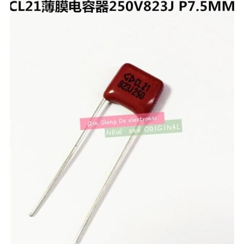 Polypropylene Film Capacitor CL21 250V823J 0.082UF CBB22 82NF P=10MM
