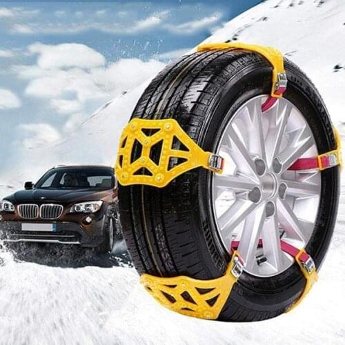 Car Wheel Tire Anti-skid Chains Thickened Beef Tendon Wheel Chain For Snow Mud Road Emergency Skid Chain Universal Winter