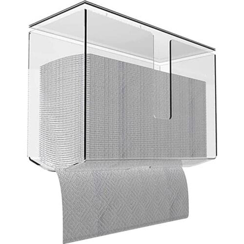 Transparent Kitchen Toilet Paper Holder Storage Rack Roll Paper Holder for Bathroom Rack Tissue Rack Stand Shelf Home Organizer