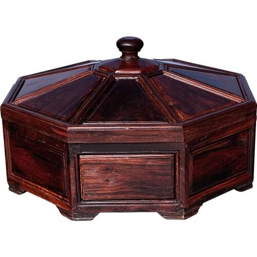 Shengwei process Laos rosewood mahogany antique compote of dried fruit multi-compartment box for collection of high-end crafts