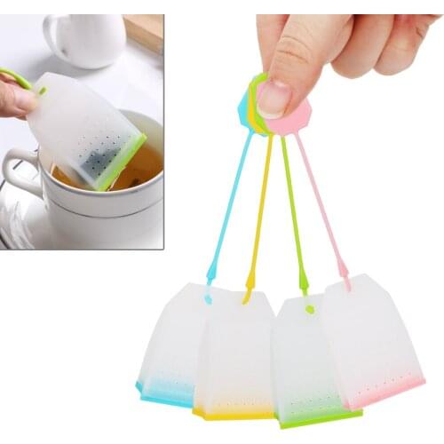 Herbal Tea Infusers Tea Strainers Food-grade Silicone Tea Bag High Temperature Resistance Tea Infuser Random Color