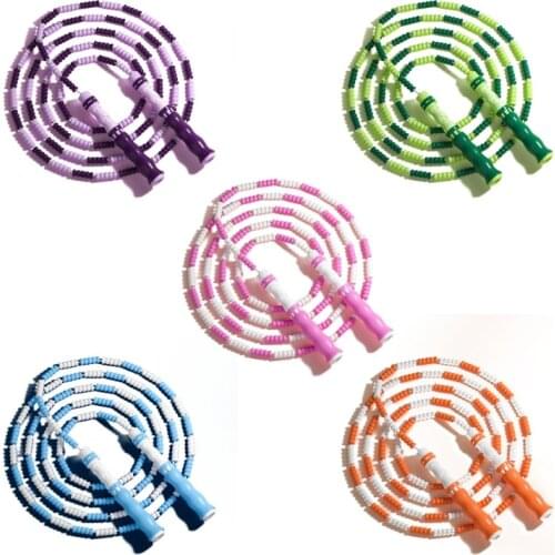 U7EF Jump Rope Skipping Rope Swivel Ball Bearing Speed Rope & Adjustable Tan-gle-Free Beaded Segment Rope Rapid Jump Ropes