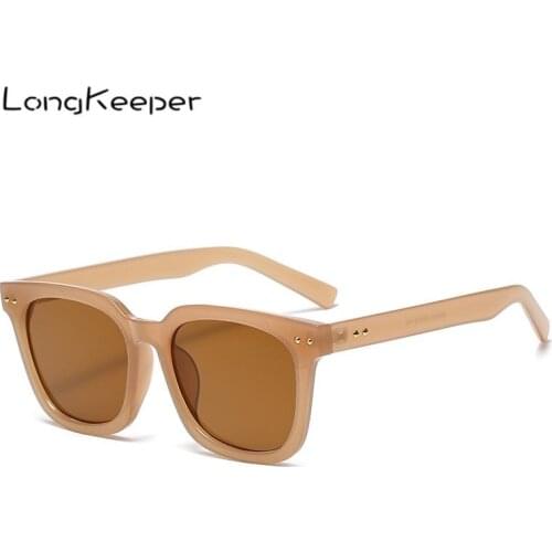 Womens Fashion Square Sunglasses Brand Designer Retro Rivet Sun Glasses Men Vintage Orange Eyeglasses Travel Style Shades UV400