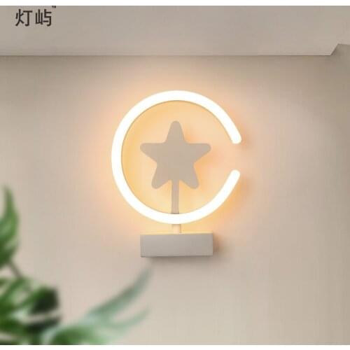 Modern nordice crystal wall lights light gooseneck rope iron bedroom dining room living room wall lamp