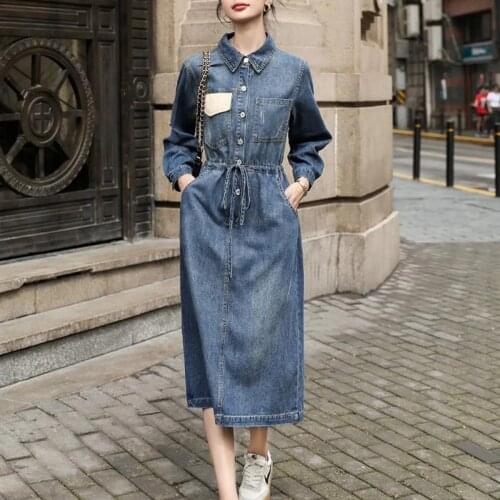Модные джинсовые платья TSXT China At AliExpress