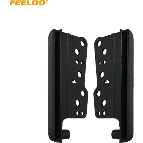 FEELDO 2pcs Universal 10mm Bracket For Toyota EAR 2Din Radio Stereo Panel Fascia Refitting Mounting Trim Kit #CA6350