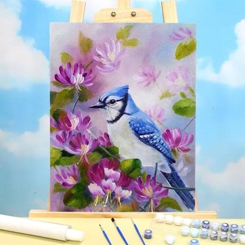 Bird Animal DIY Painting By Numbers Set Oil Paints 40*50 Paiting By Numbers Decorative Paintings For Kids Handicraft