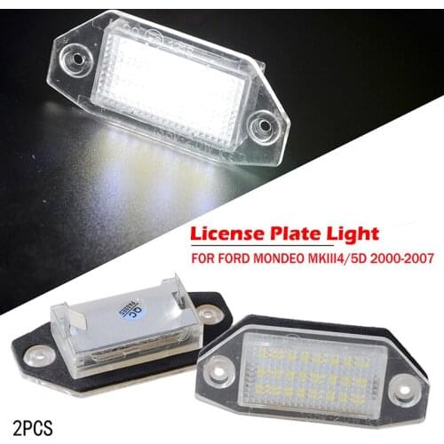 Rear License Plate Lamp Replacement LED White Light Fit For Ford Mondeo MK3 2000-2007 4/5 Door Car Accessories