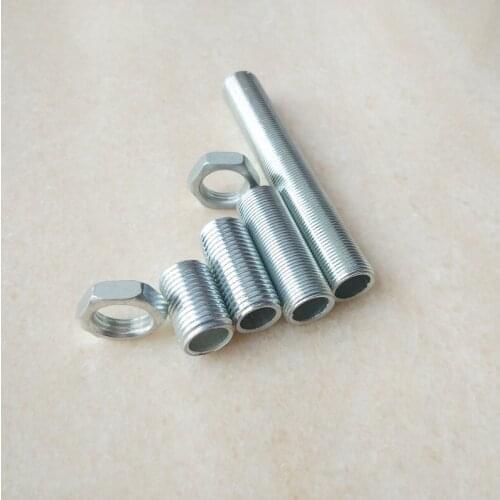 10pieces/lot 15-300mm metric m14*1.0/1.5mm pitch threaded hollow tube tooth tube threaded rod hollow tube DIY Lighting Acces