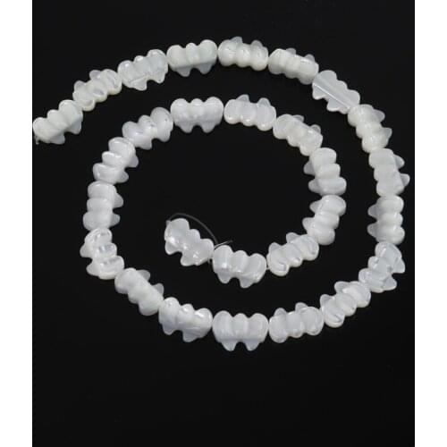 10 Pcs/lot Teeth Shape White Natural Shell Bead Mother of Pearl Shell Beads For Making DIY Necklace Bracelet Jewelry Accessories