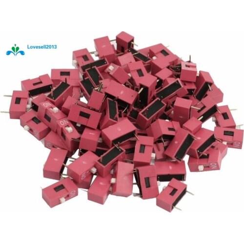 10Pcs Slide Type Switch Module 1-Bit 2.54mm 1 Position Way DIP Red Pitch