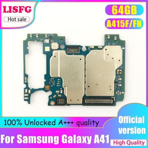 100% Original Unlocked Motherboard Mainboard Logic Board For Samsung Galaxy A41 A415F/FN Motherboard 64GB With Android System