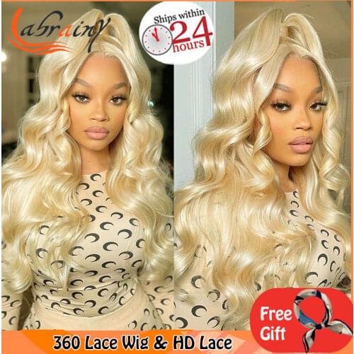 13x4 Blonde Deep Wave Short Bob HD Lace Frontal Human Hair Wigs Kinky Curly Pre Plucked 613 Colored Lace Front Wig Woman 13x6