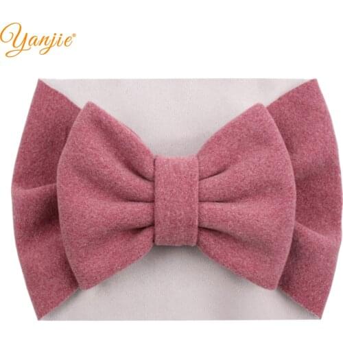 2021 New Arrival 5" Soft Hair Bow Baby Headband Trendy Hair Style Fabric Head Wrap Hair Accessories Wholesale Headwear