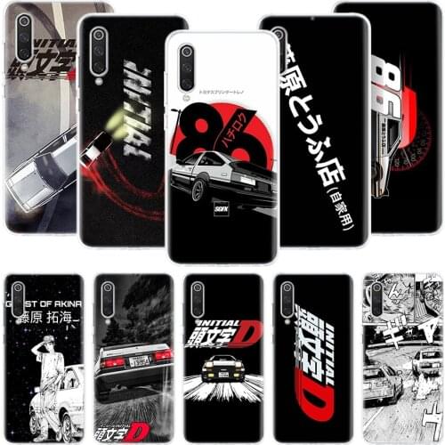 Amine Intital D AE86 Car Phone Case For Xiaomi Mi Note 10 11 9 8 10T 9T CC9 A1 A2 A3 5X 6X Pocophone F1 X3 F2 Pro Lite Coque Cov