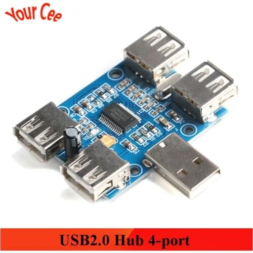 DC 5V USB HUB USB2.0 Hub Concentrator 4-Female USB Expansion Board Module Four USB Expansion Interface 4-port Controller