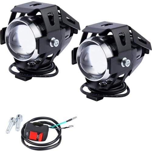 2PCS Motorcycle Headlights U5 Led Moto Light Headlamp Motorbike Auxiliary Lamp 12V Fog Spotlights Universal Car Accessories