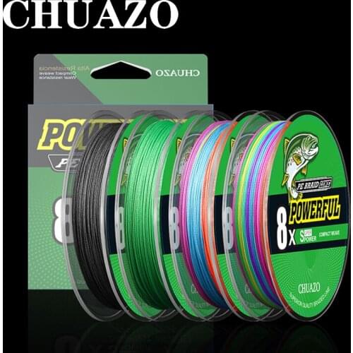 CHUAZO 8 Braided Fishing Line - Length:100m/150M, Diameter:0.148mm-0.52mm,size:17.8-156.5lb Japan PE braided line J-Braid Line