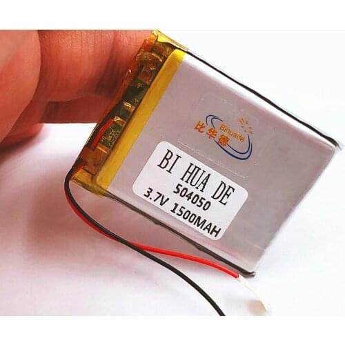 Li-Po 3.7V 1500mAh 504050 Lithium Polymer LiPo Rechargeable Battery For Mp3 DVD PAD mobile tablet pc power bank Camera