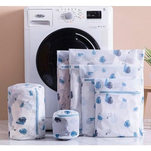 Printing Polyester Mesh Laundry Bag Home Use Washing Machine Bags Thickened Fine Net Bra Underwear Washing Bag Laundry Products