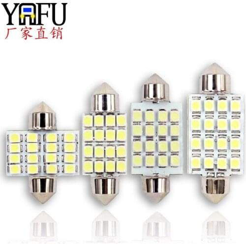 Factory direct selling bright double pointed 42mm 1210 16smd automobile led reading lamp interior lamp license plate lamp
